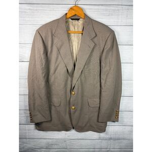 Hardwick Clothes Men's 44S XL Short Taupe Gray Gold Button Sport Coat Blazer